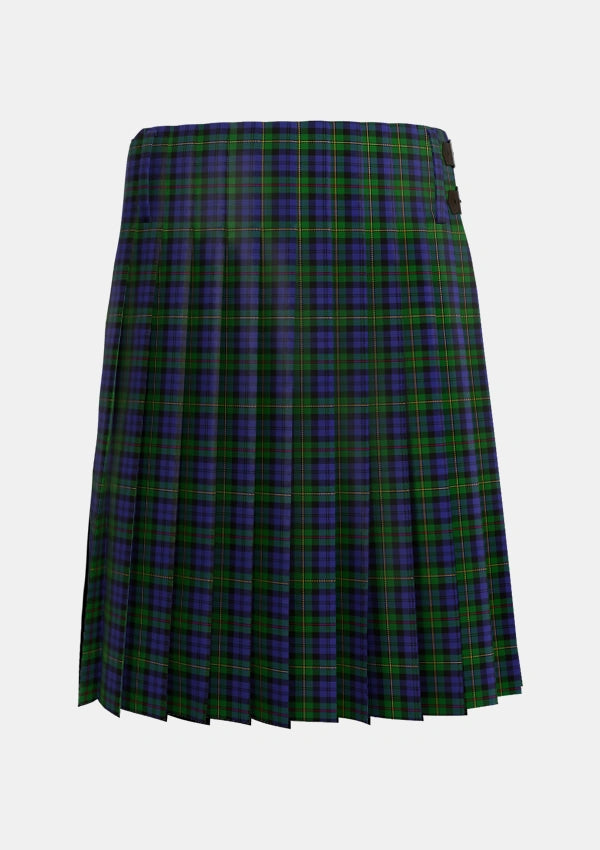 Traditional_MacEwen_MacEwan_Tartan_1587_kilt_back_image_with_pleated_design_and_adjustable_buckles_for_men