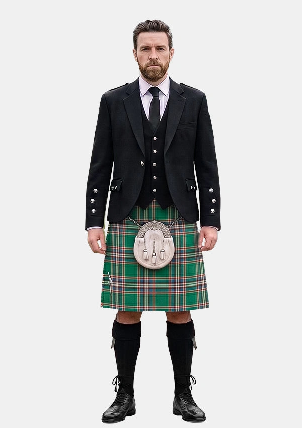 Traditional_MacFarlane_Hunting_Ancient_Tartan_Kilt_and_Argyle_Jacket_Kilt_Outfits_front_image