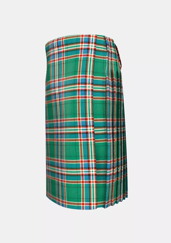 Traditional_MacFarlane_Hunting_Ancient_Tartan_kilt_left_image_with_pleated_design_and_adjustable_buckles_for_men