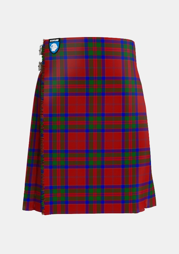 Traditional_MacGillivray_2_Tartan_446_kilt_front_image_with_pleated_design_and_adjustable_buckles_for_men