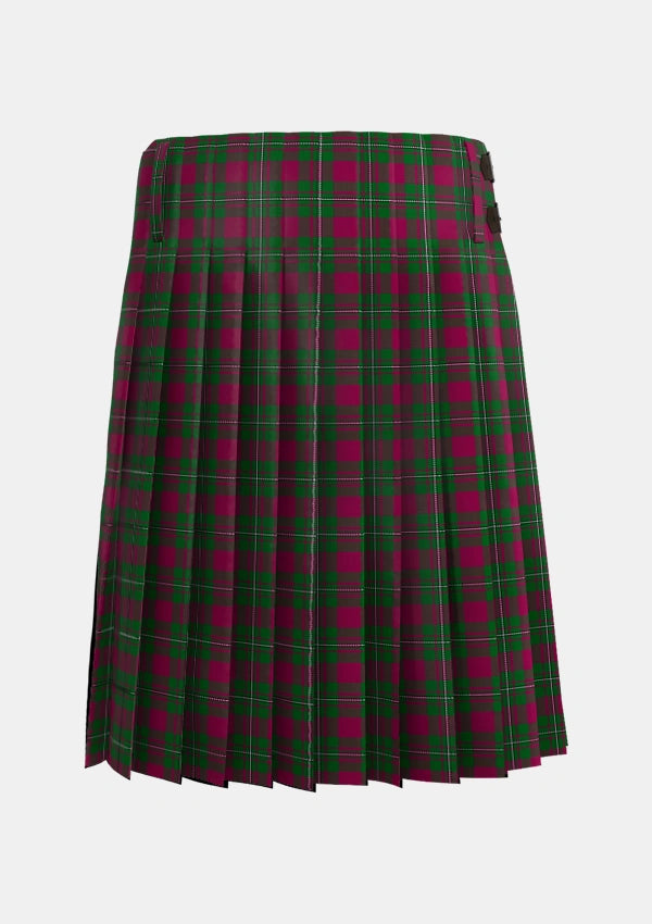 Traditional_MacGregor_of_Cardney_Tartan_1285_kilt_back_image_with_pleated_design_and_adjustable_buckles_for_men