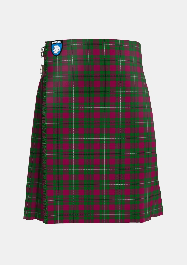Traditional_MacGregor_of_Cardney_Tartan_1285_kilt_front_image_with_pleated_design_and_adjustable_buckles_for_men