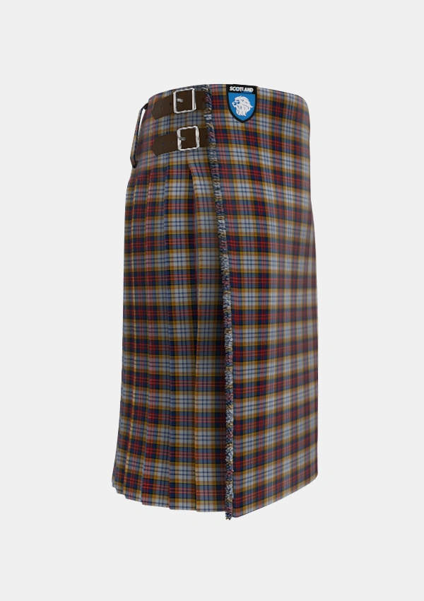 Traditional_MacInnes_Ancient_Hunting_Tartan_1614_kilt_right_image_with_pleated_design_and_adjustable_buckles_for_men