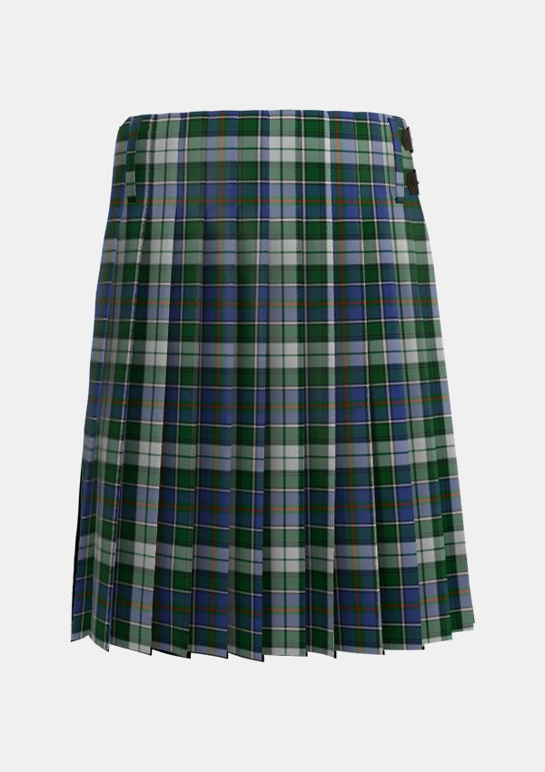 Traditional_MacInnes_Dress_Tartan_923_kilt_back_image_with_pleated_design_and_adjustable_buckles_for_men
