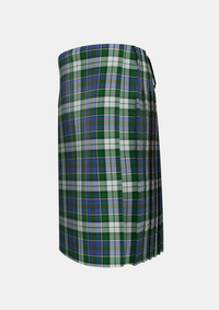 Traditional_MacInnes_Dress_Tartan_923_kilt_left_image_with_pleated_design_and_adjustable_buckles_for_men