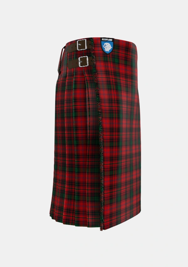 Traditional_MacInroy_2_Tartan_2005_kilt_right_image_with_pleated_design_and_adjustable_buckles_for_men