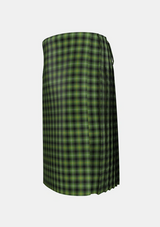 Traditional_MacIver_Hunting_Tartan_2697_kilt_left_image_with_pleated_design_and_adjustable_buckles_for_men