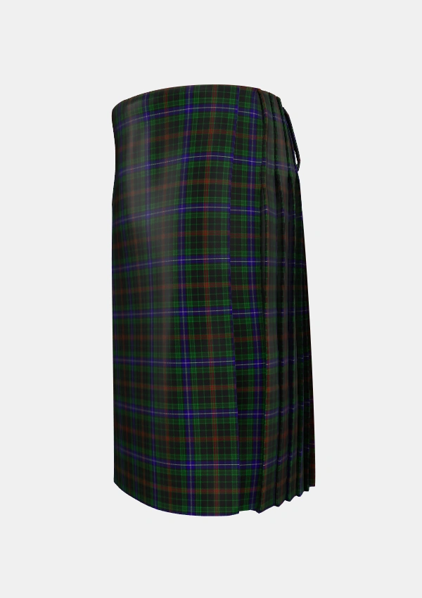 Traditional_MacKean_Hunting_Tartan_985_kilt_left_image_with_pleated_design_and_adjustable_buckles_for_men