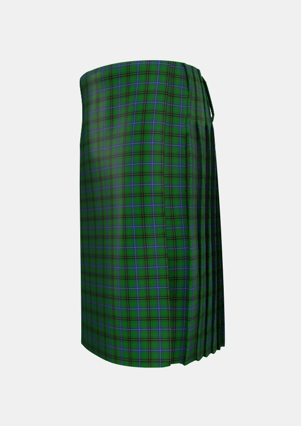 Traditional_MacKendrick_Tartan_3404_kilt_left_image_with_pleated_design_and_adjustable_buckles_for_men