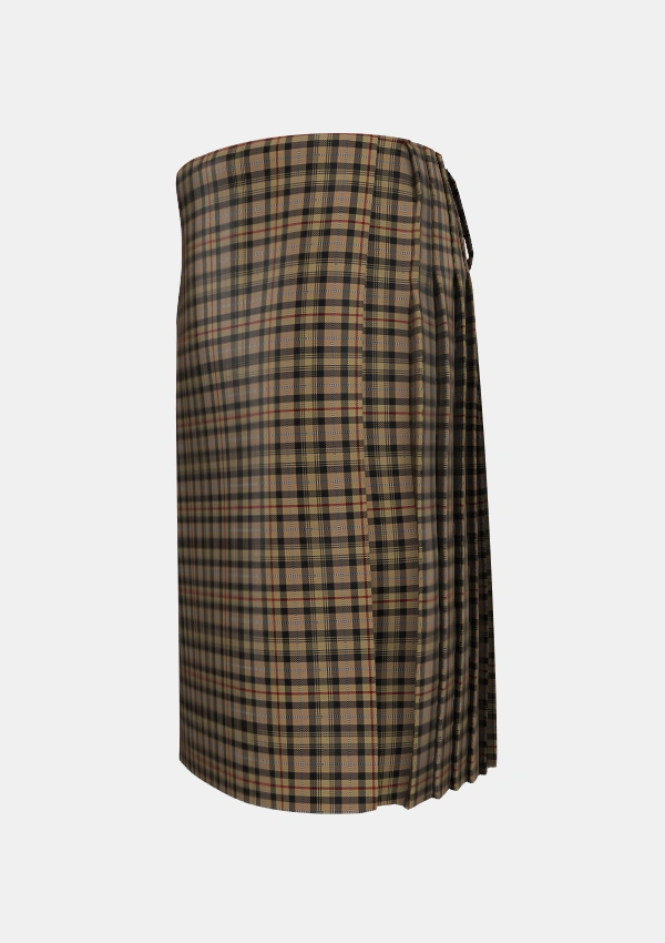 Traditional_MacKenzie_Hunting_Brown_Tartan_5905_kilt_left_image_with_pleated_design_and_adjustable_buckles_for_men