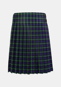Traditional_MacKenzie_Hunting_Green_Tartan_5906_kilt_back_image_with_pleated_design_and_adjustable_buckles_for_men