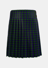 Traditional_MacKinlay_2_4_black_stripes_Tartan_3423_kilt_back_image_with_pleated_design_and_adjustable_buckles_for_men