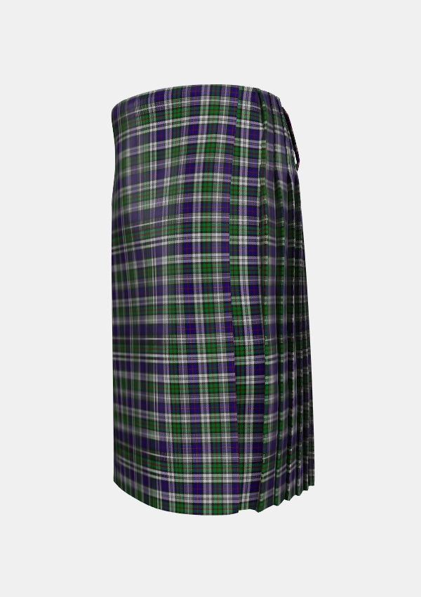Traditional_MacKinlay_Dress_Tartan_4564_kilt_left_image_with_pleated_design_and_adjustable_buckles_for_men