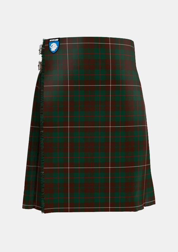Traditional_MacKinnon_Hunting_3_Tartan_1641_kilt_front_image_with_pleated_design_and_adjustable_buckles_for_men