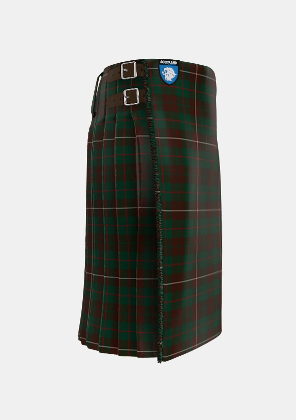 Traditional_MacKinnon_Hunting_3_Tartan_1641_kilt_right_image_with_pleated_design_and_adjustable_buckles_for_men