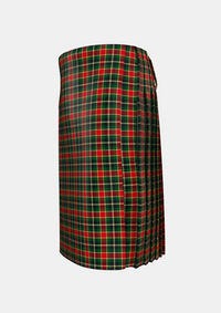 Traditional_MacLachlan_3_Tartan_1710_kilt_left_image_with_pleated_design_and_adjustable_buckles_for_men
