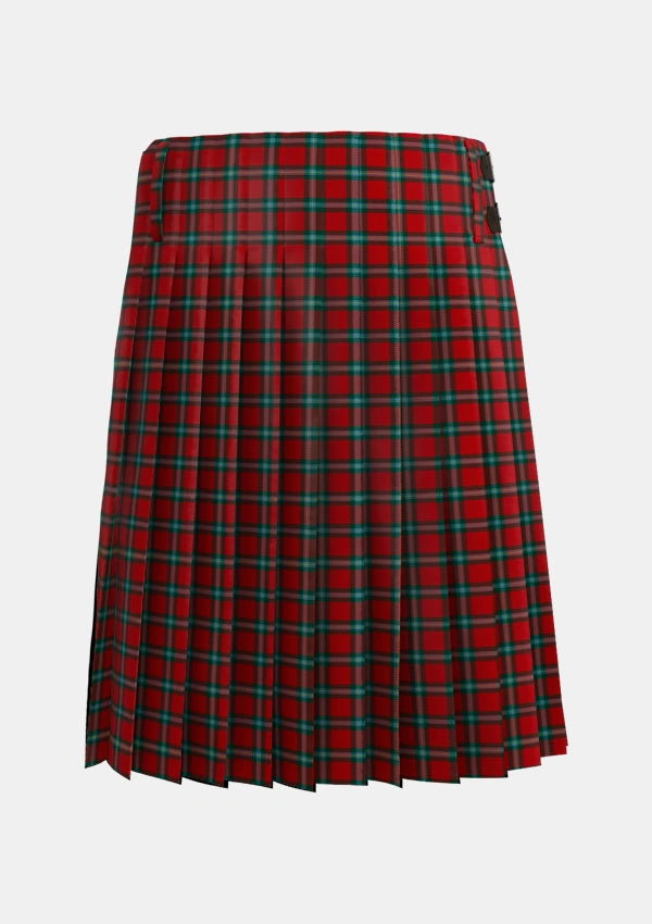 Traditional_MacLaine_of_Lochbuie_Coburn_Tartan_1462_kilt_back_image_with_pleated_design_and_adjustable_buckles_for_men