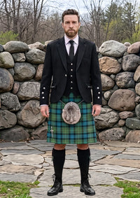 Traditional_MacLaren_Ancient_Tartan_Kilt_and_Argyle_Jacket_Kilt_Outfit_front_image