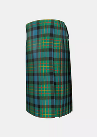 Traditional_MacLaren_Ancient_Tartan_kilt_left_image_with_pleated_design_and_adjustable_buckles_for_men