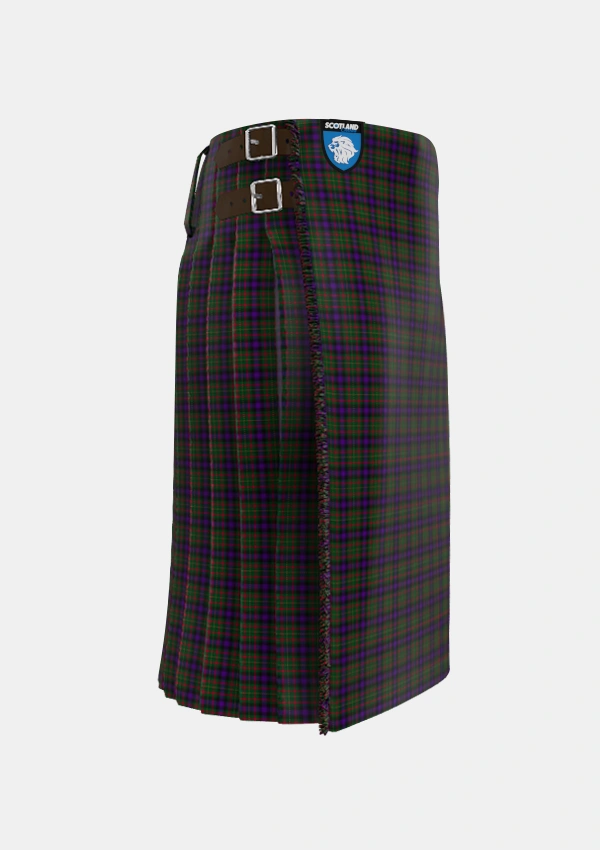 Traditional_MacLaren_Regent_Tartan_343_kilt_right_image_with_pleated_design_and_adjustable_buckles_for_men