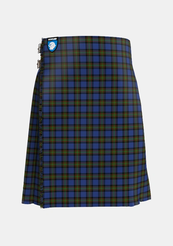 Traditional_MacLaurin_of_Brioch_Tartan_344_kilt_front_image_with_pleated_design_and_adjustable_buckles_for_men