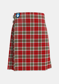 Traditional_MacLean_of_Duart_Dress_Red_Tartan_1298_kilt_front_image_with_pleated_design_and_adjustable_buckles_for_men