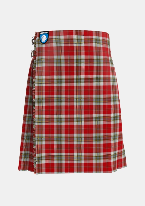 Traditional_MacLean_of_Duart_Dress_Red_Tartan_1298_kilt_front_image_with_pleated_design_and_adjustable_buckles_for_men