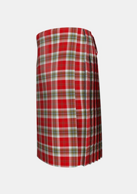 Traditional_MacLean_of_Duart_Dress_Red_Tartan_1298_kilt_left_image_with_pleated_design_and_adjustable_buckles_for_men