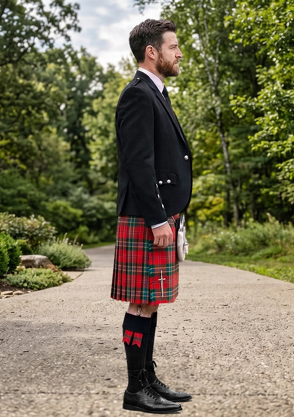Traditional_MacLean_of_Duart_Modern_Tartan_Kilt_and_Argyle_Jacket_Kilt_Outfit_right_image