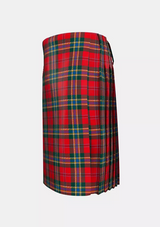 Traditional_MacLean_of_Duart_Modern_Tartan_kilt_left_image_with_pleated_design_and_adjustable_buckles_for_men