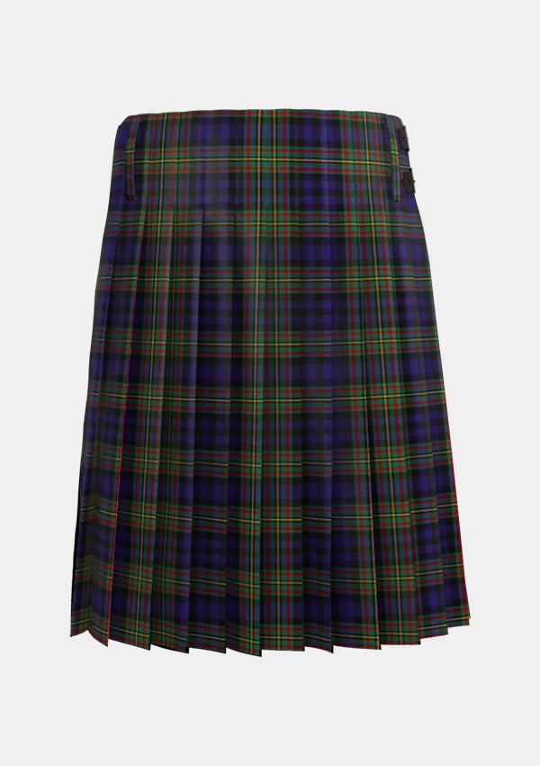 Traditional_MacLellan_2_Tartan_323_kilt_back_image_with_pleated_design_and_adjustable_buckles_for_men