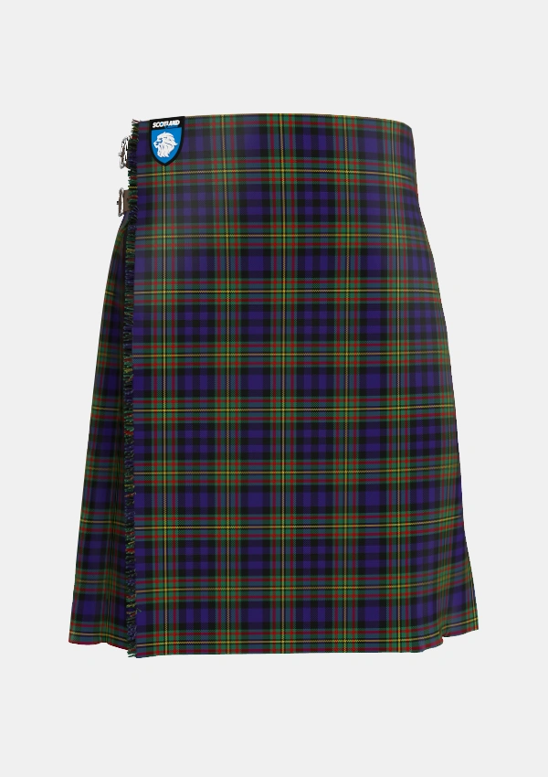 Traditional_MacLellan_2_Tartan_323_kilt_front_image_with_pleated_design_and_adjustable_buckles_for_men