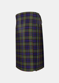 Traditional_MacLellan_2_Tartan_323_kilt_left_image_with_pleated_design_and_adjustable_buckles_for_men