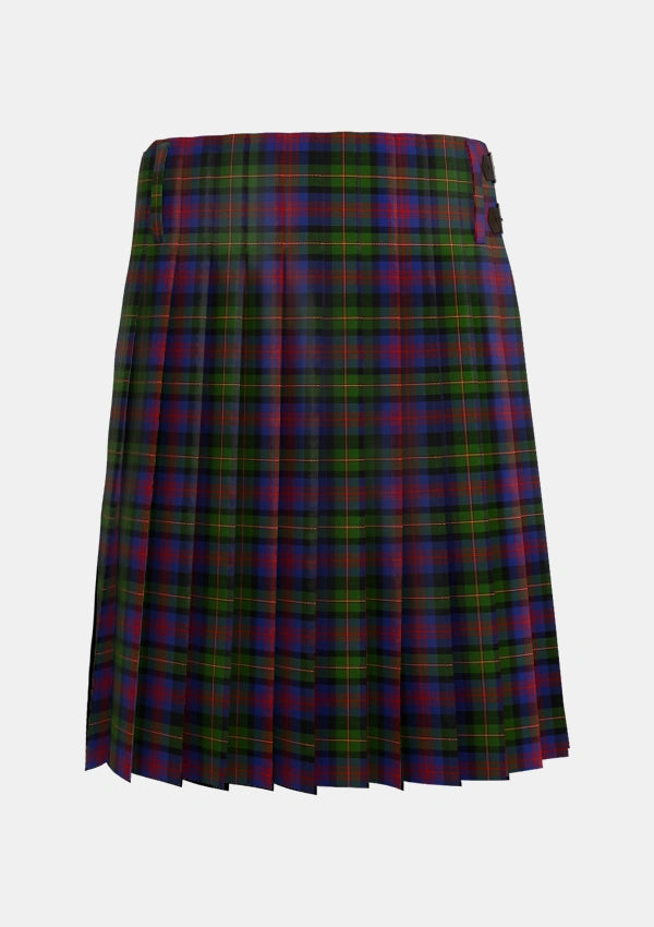 Traditional_MacLennan_2_Tartan_1429_kilt_back_image_with_pleated_design_and_adjustable_buckles_for_men