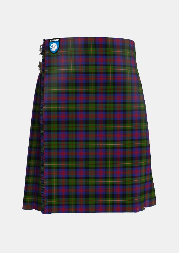 Traditional_MacLennan_2_Tartan_1429_kilt_front_image_with_pleated_design_and_adjustable_buckles_for_men
