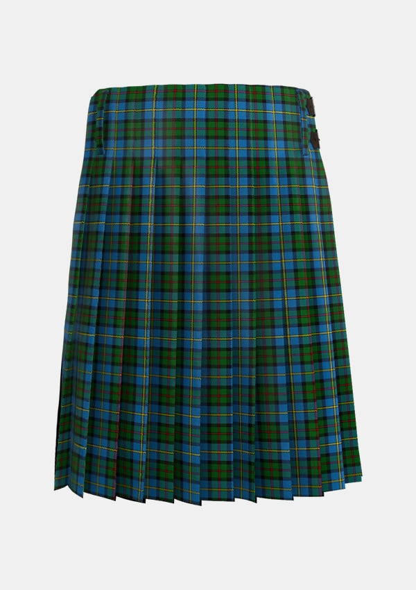 Traditional_MacLeod_Green_Tartan_1583_kilt_back_image_with_pleated_design_and_adjustable_buckles_for_men
