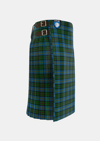 Traditional_MacLeod_Green_Tartan_1583_kilt_right_image_with_pleated_design_and_adjustable_buckles_for_men