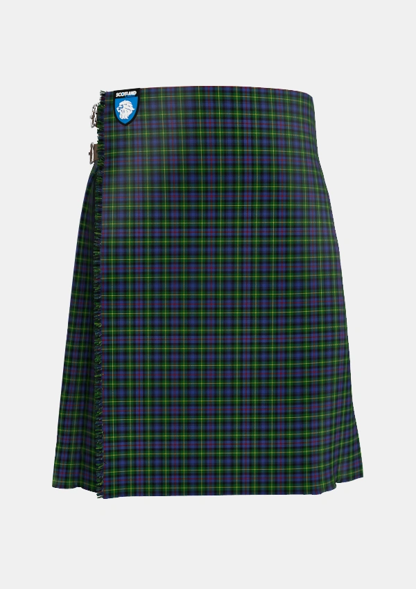 Traditional_MacLeod_of_Gesto_2_Tartan_280_kilt_front_image_with_pleated_design_and_adjustable_buckles_for_men