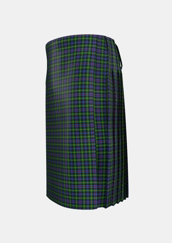 Traditional_MacLeod_of_Gesto_2_Tartan_280_kilt_left_image_with_pleated_design_and_adjustable_buckles_for_men