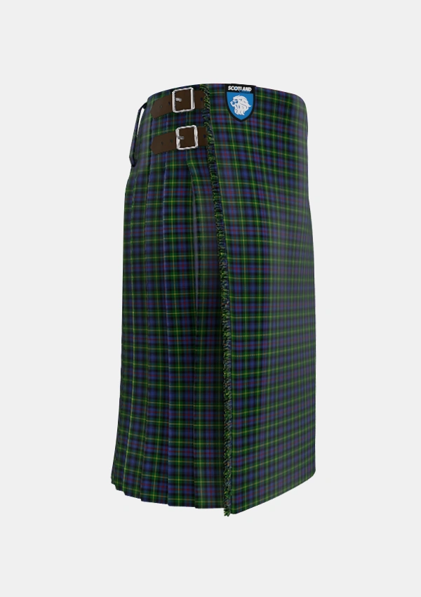 Traditional_MacLeod_of_Gesto_2_Tartan_280_kilt_right_image_with_pleated_design_and_adjustable_buckles_for_men