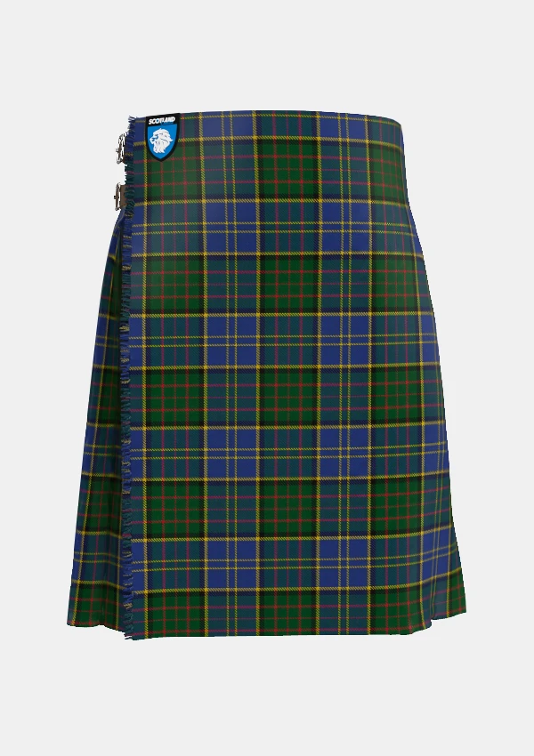 Traditional_MacMillan_Hunting_Tartan_kilt_667_front_image_with_pleated_design_and_adjustable_buckles_for_men