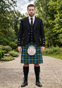 Traditional_MacNeil_of_Barra_Tartan_Kilt_and_Argyle_Jacket_Kilt_Outfit_front_image