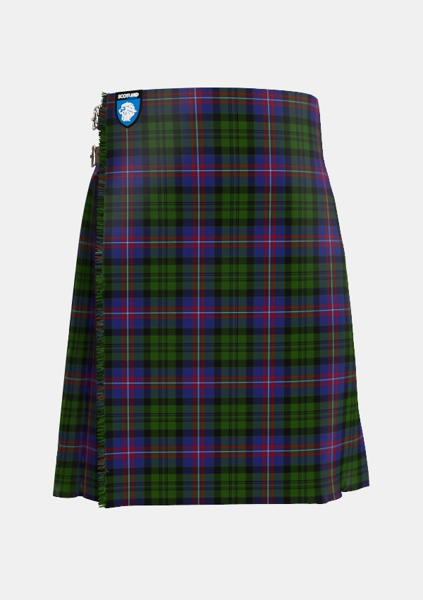 Traditional_MacNeil_of_Colonsay_2_Tartan_804_kilt_front_image_with_pleated_design_and_adjustable_buckles_for_men