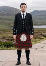 Traditional_MacNicol_Tartan_498_Kilt_and_Argyle_Jacket_Kilt_Outfit_front_image