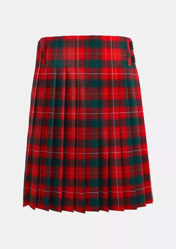 Traditional_MacPhee_Red_Tartan_kilt_back_image_with_pleated_design_and_adjustable_buckles_for_men