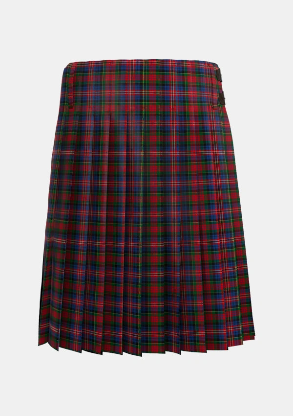 Traditional_MacPherson_7_Tartan_1412_kilt_back_image_with_pleated_design_and_adjustable_buckles_for_men