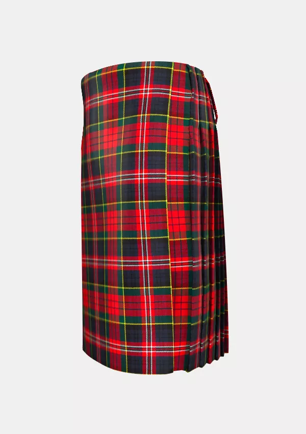 Traditional_MacPherson_Clan_Modern_Tartan_kilt_left_image_with_pleated_design_and_adjustable_buckles_for_men