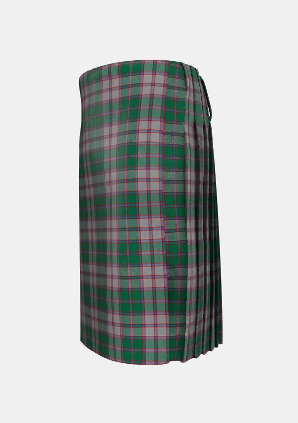 Traditional_MacPherson_Gathering_1996_Tartan_3552_kilt_left_image_with_pleated_design_and_adjustable_buckles_for_men