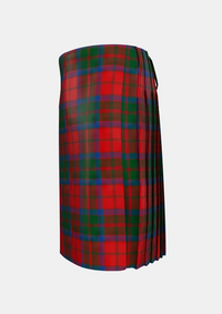 Traditional_MacQuarrie_2_Tartan_858_kilt_left_image_with_pleated_design_and_adjustable_buckles_for_men