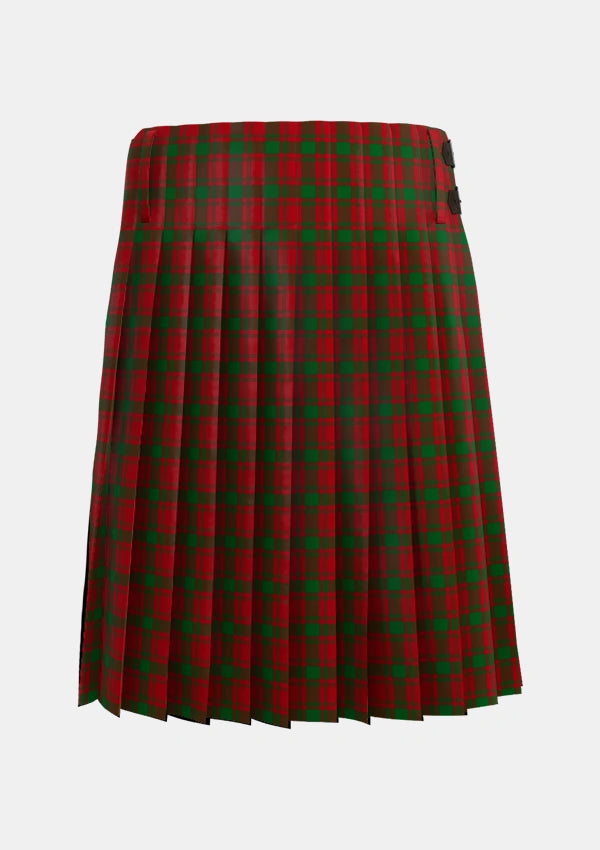 Traditional_MacQuarrie_Tartan_892_kilt_back_image_with_pleated_design_and_adjustable_buckles_for_men